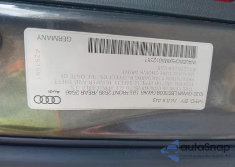 2021 Audi A5 Sportback Premium 45 Tfsi Quattro S Tronic z USA, uszkodzony, nr VIN WAUDACF5XMA012351